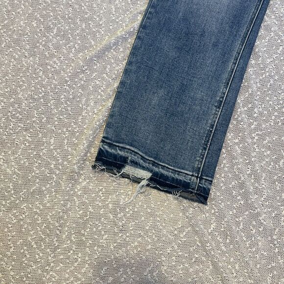 RISEN Shadow Hem High Rise Distressed Straight Leg Jeans 9 29 - Picture 15 of 15